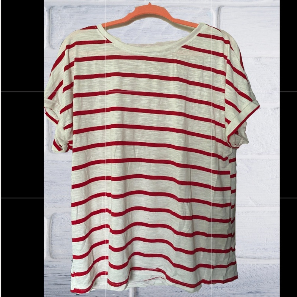 3XL Haola Striped Tee Short Sleeve Blouse